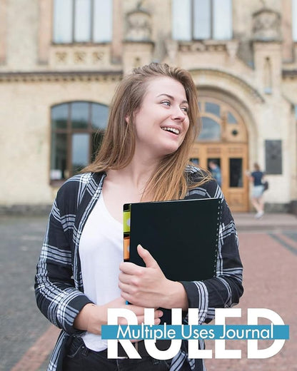 5 Subject Notebook - Spiral Notebook, College Ruled Notebook with Dividers Pocket, Tabs, 11" Ruler, 300 Pages, for Writing Journal, Home & Office, School Supplies (8.5 * 11Babyblue)