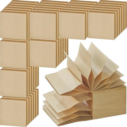 Beieverluck 48 Pack Pop Up Sticky Notes 3X3 Inch Colorful Post Stickies Self Sticky Note Pads for Office, Home, School, Meeting, 80 Sheets/pad, (Kraft)