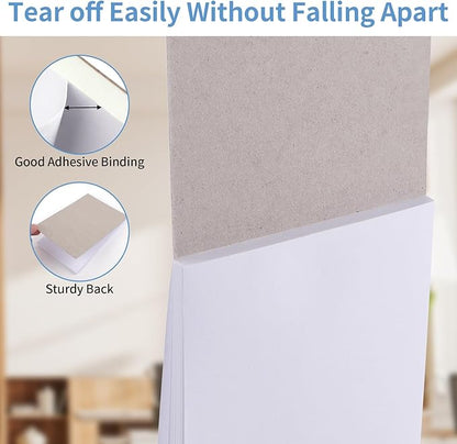 Note Pads 4x6 Inch, 6 Pack Blank Scratch Pads, 50 Sheets Per Memo Pad for Writing, White Pad of Paper Suit for Home, Office and School, Tear off Notepad, Small Server Notebook