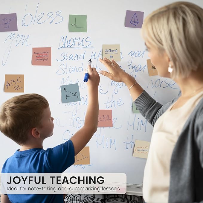 Sticky Notes, 12 Pads, 3x3 inches, Aesthetic Vintage Self-Sticky Note Pads, Ideal for Office, Study, and Daily Life Organization - Neutral Colors