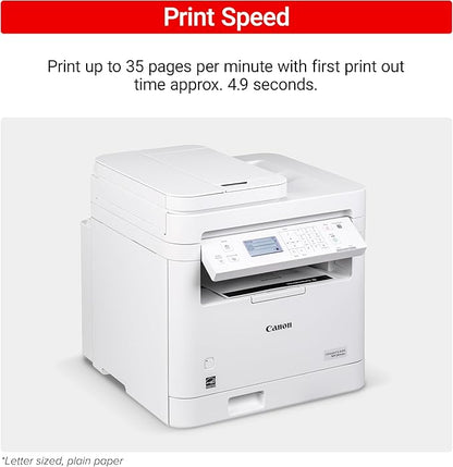 Canon imageCLASS MF284dw - Monochrome, Duplex, Wireless Laser Printer, Multifunction with Print, Copy, Scan, Auto Document Feeder, 1 Year Limited Warranty, 35 PPM, White