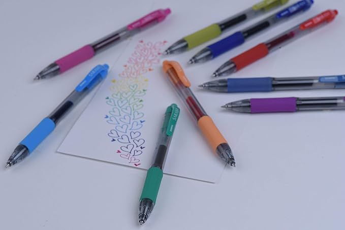 Zebra Pen Sarasa Dry X20 Retractable Gel Pen, Medium Point, 0.7mm, Red Ink, 12-Pack