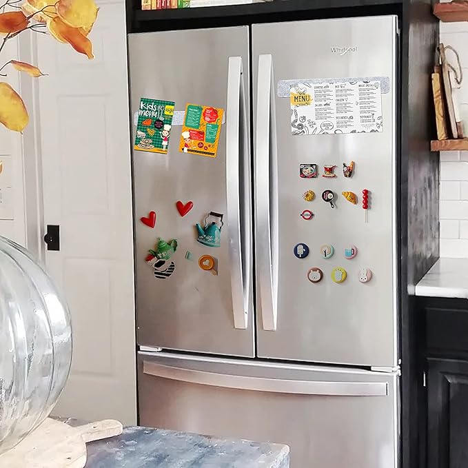 5 Pack Felt Pin Board Bar Strips Bulletin Board for Bedrooms Offices Home Wall Decoration, Notice Board Self Adhesive Cork Board with 35 Push Pins for Paste Notes, Photos, Schedules (Grey)