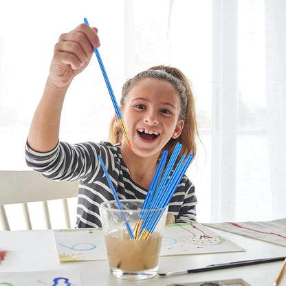 ESRICH Acrylic Paint Brushes Set, 20 Packs / 200 Pcs Nylon Hair Paint Brushes,Paint Brush Set Suitable for Oil,Watercolor,Rock Body Face Art, Kids Adult Perfect Art Painting Craft Paint Brush Kits.