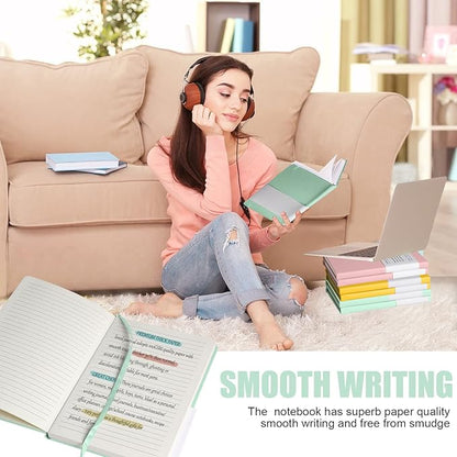 Lined Journal Notebook, (Eggshell Green), 160 Pages, Medium 5.7 inches x 8 inches - 100 gsm Thick Paper, Hardcover