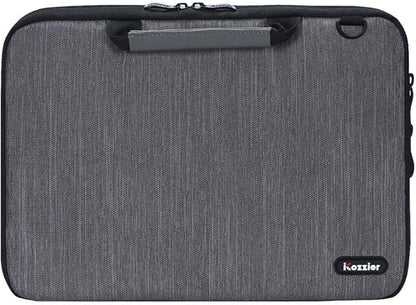 iCozzier 13-13.3 Inch Handle Laptop Briefcase Shoulder Bag Electronic Accessories Organizer Messenger Carrying Case with Shoulder&Luggage Strap - Grey