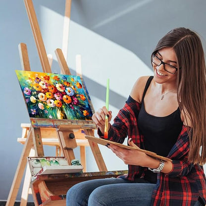 ESRICH Paint Brushes Set,2 Packs 20 Pcs Acrylic Paint Brush Set,St. Patrick's Party Acrylic Oil Watercolor, Face Nail Art, Miniature Detailing,Rock Painting,Painting Artist Professional Kits,Green