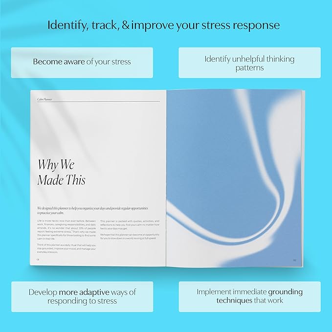 Switch Research Calm Planner (Boundaries) - Psychologist-Developed 31-Day Guided Journal to Banish Stress & Find Your Calm - Daily Journal With Prompts & Techniques for Maintaining Your Boundaries