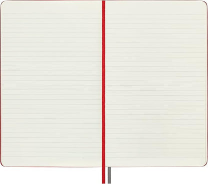 Moleskine Classic Expanded Notebook, Hard Cover, Large (5" x 8.25") Ruled/Lined, Red, 400 Pages