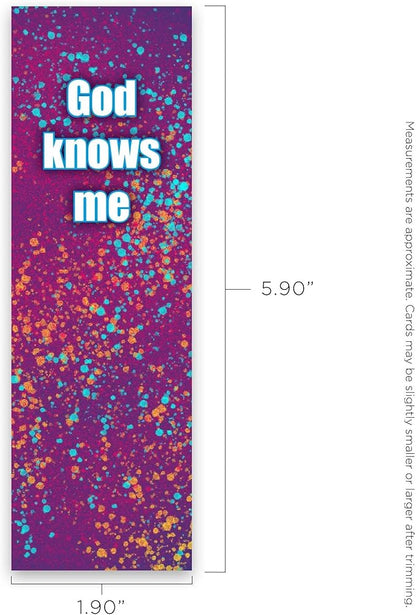 Children and Youth Bookmark, God Knows Me, Psalm 139:1, Pack of 25, Handouts for Classroom, Sunday School, and Bible Study