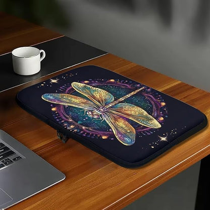 Dragonfly Printed Computer Bags for Laptops for Women, Large Capacity Computer Carrying Cover Laptop Briefcase, 12 Inch Water Resistant Laptop Case Portable Computer Case Bag