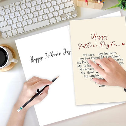 Greeting Card: Happy Father's Day Card for Dad, Unique Gift for Husband, Boyfriend, Fiance, Love Card