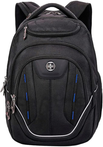 Swissdigital Design TSA-Friendly Large Backpack, Business Laptop Backpack for Men with USB Charging Port/RFID Protection (TERABYTE J16BT-1) One Nation One World