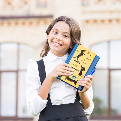 I Just Really Like Dachshund Sticky Notes Set, 550 Sheets Cute Cartoon Dachshund Self-Stick Notes Pads Animal Divider Tabs Bundle Writing Memo Pads Back to School Office Supplies Small Gift