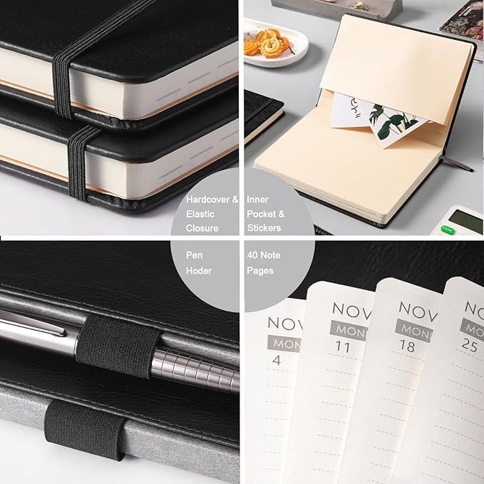 2025 Planner - Planner 2025 Weekly Monthly with Stickers, Jan 2025 - Dec 2025, 5.75" X 8.25", 2025 Calendar Planner, Premium Paper, Pen Holder, Inner Pocket, 40 Notes Pages