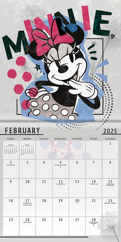 Disney Minnie Mouse Calendar 2025 - Deluxe 2025 Minnie Mini Calendar Bundle with Over 100 Calendar Reminder Stickers (Disney Gifts, Office Supplies)