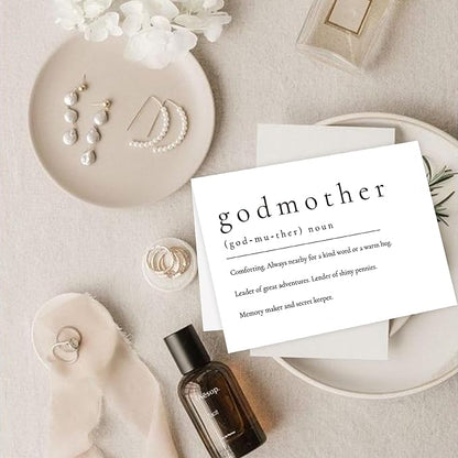 LADY&HOME Set of 2 Godparents Proposal Cards with Envelope,Will You Be My Godfather/Godmother Card Godparents Proposal Gift (A1:Godfather & Godmother)