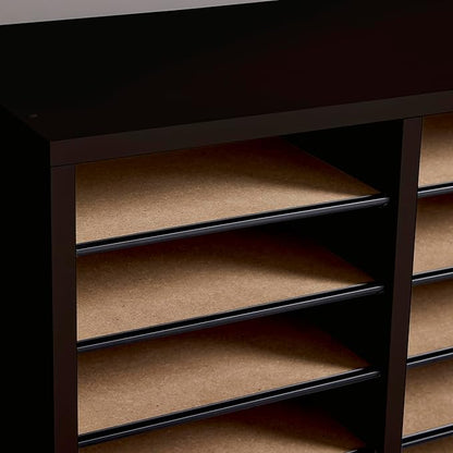 Safco Wooden Paper and Mail Organizer for Home Office and Classroom, Adjustable Shelves and Stackable