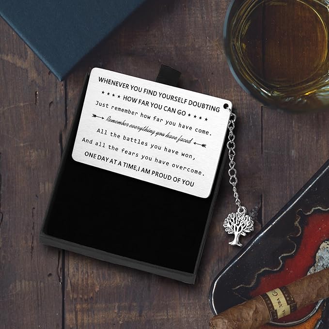 Sobriety Gifts for Women Men, Proud of You Sobriety Wallet Cards, AA Gifts Sobriety Anniversary Presents