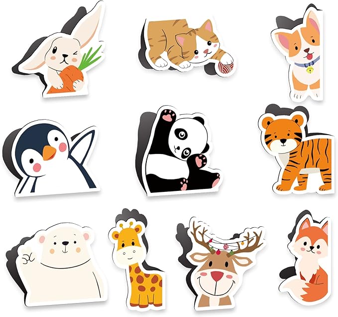 Magnetic Bookmarks, 20 PCS Bookmark Cute Animal Book Markers for Kids, Bookmarks Bulk for Students, Teens, Book Lovers, Classroom Gifts, School Prize, Reading Present