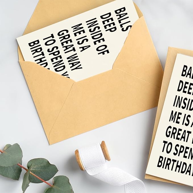 Naughty Birthday Card for Men, Husband, Boyfriend, and Him | Happy Birthday Gifts & Decorations for Men