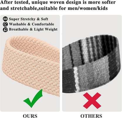 Fishent Stretchy Wristlet Keychain,Braided Cute Wrist Lanyards for Keys, Key Chain Holder for Women Men, Wrist Strap Keychain for Car Keys Phone Camera Wallet ID Badges Card (Pink Sands)