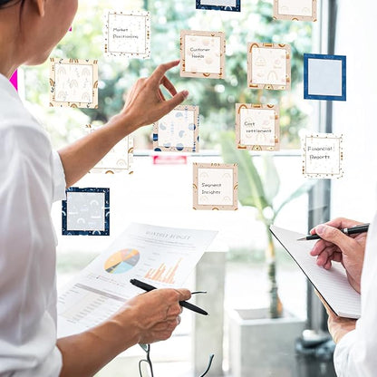 9 Pieces Boho Sticky Notes Boho Rainbow Self-Adhesive Note Pads Sticky Memo Notes for School Office Home Supplies Students Teachers Presents