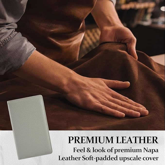 300 Card Capacity Leather Business Card Book Holder Organizer, Card Binder Professional PU Name Card Credit Cards Booklet (Multiple Colors Optional)