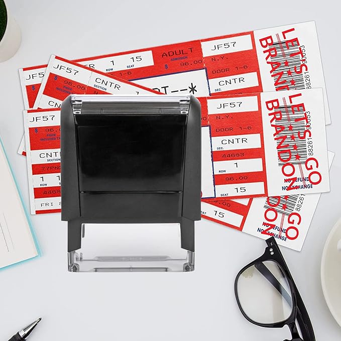 Let's Go Brandon Stamp - American Political Self-Inking Rubber Stamp - Red Ink - Patriotic LGB Imprint - Large Size