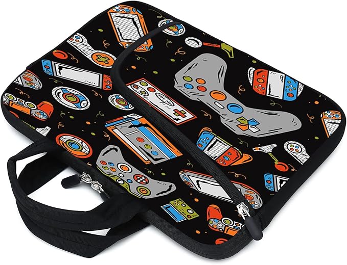11.6" 12.2 inches Laptop Sleeve Chromebook Case Notebook Sleeve Two Pockets Fit Apple MacBook Air(Games-1)