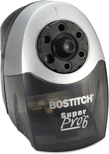 Stanley Bostitch SuperPro6 Commercial Pencil Sharpener with 6 Holes and Industrial Motor, Gray (EPS12HC)