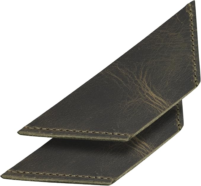 Londo Genuine Leather Handmade Bookmark (Set of 2) (Triangle, Green)
