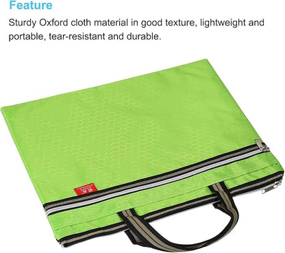 PATIKIL Waterproof Zipper File Bag, Documents Books Tools Storage Zip Pouch for Office Travel, Green