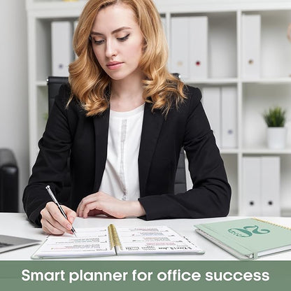 2026 Planner, Weekly and Monthly Calender Planner, Jan 2026 to Dec 2026, Hardcover 2026 Calendar Planner Book with Tabs & Inner Pocket, Office Home School Supplies for Women & Men - A5 (6.3" x 8.5"), Mint