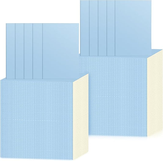 Handepo 100 Pack Composition Notebooks Ruled Lined Kraft Notebooks Bulk Soft Cover Journals Travel Diary Memo for Students Classroom Office Supplies(A5,Blue)