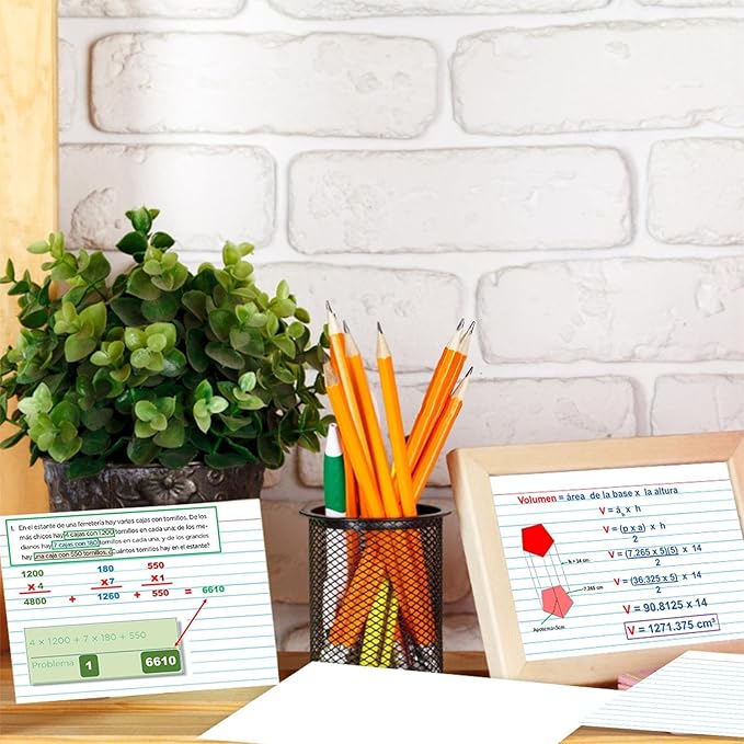 100 Pcs Index Cards 5x7 Ruled - Pinovk Flash Cards for Studying, White Index Cards, File Note Cards, Study Cards, Flash Cards, Study Cards, Lined Index Flashcards for Office and School Supplies