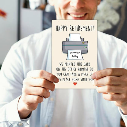 Funny Printable Retirement Card for Coworker or Boss, Happy Retiring Card Gift for Him Her, Group Card from Office, Leaving Fellwell for Retiring Coworker Colleagues Boss