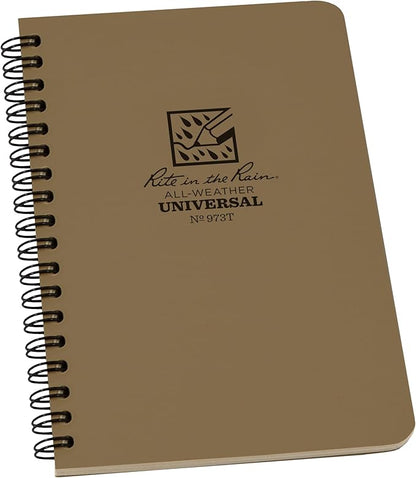 Rite In The Rain Side Spiral Notebook Tan