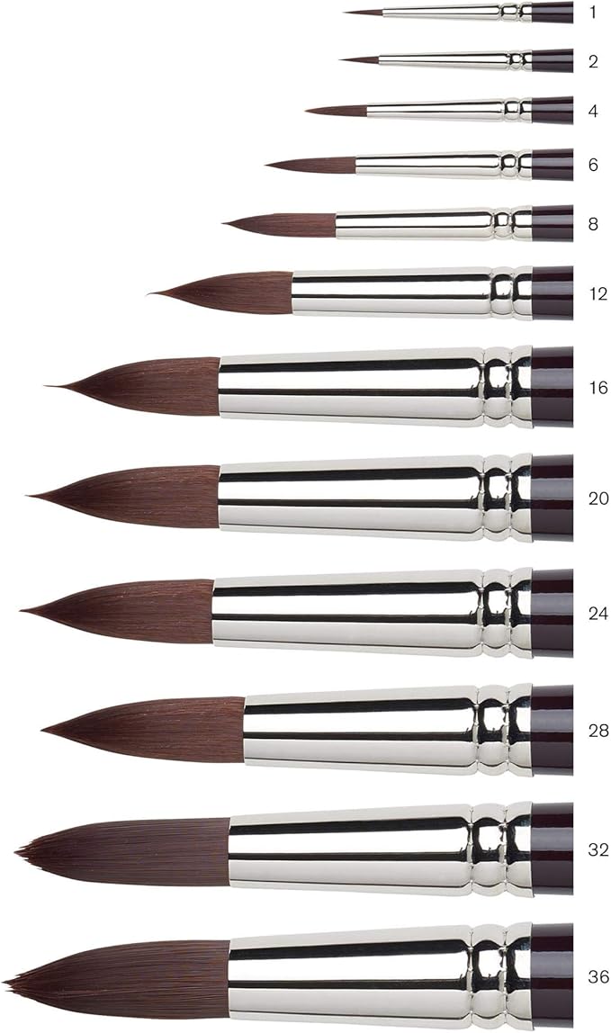 Winsor & Newton Galeria Round Long Handle Brush, Size 6