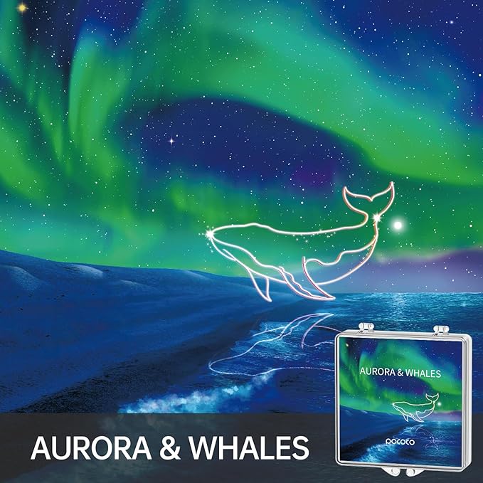 POCOCO Aurora and Deep Sea Series Galaxy Star Projector Night Light Discs: Realistic Galaxy Patterns, 5K Ultra HD, 96% Light Transmission, High Brightness - 6-Piece Pack (Projector Not Included)