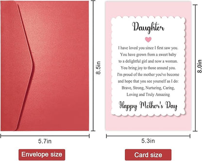 Sweet Mother’s Day Card for Daughter, 1st Mothers Day Card for Her, Poem Mothers Day Card, New Mom Card, Funny Mothers Day Gift from Mom Dad