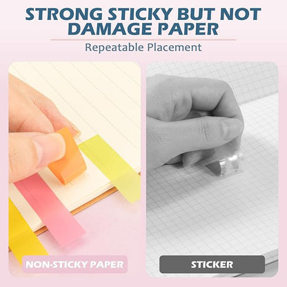 3200Pcs Books Tabs for Annotating, Sticky Tabs, Sticky Notes, Morandi Page Markers, Multi-Colored Writeable and Repositionable Book Flags Strip (3200Pcs)