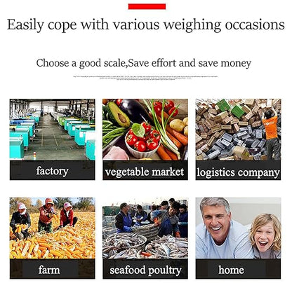 660LBS Industrial Platform Scale Weight Computing Digital Scale Floor Platform Scale with Removable Guardrail Perfect for Postal Luggage Shipping Mailing Weighing LB/KG