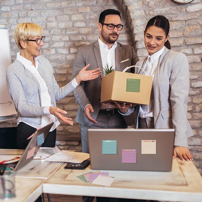 Yinder 24 Pcs Inspirational Sticky Notes with Lines Cute Motivational Sticky Notes Pad Employee Appreciation Gifts Bulk for Teacher Nurse Coworkers Office Supplies 3 x 3''(Morandi Color,Appreciation)