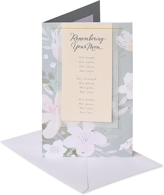 American Greetings Sympathy Card for Loss of Mother (Remembering You Mom)