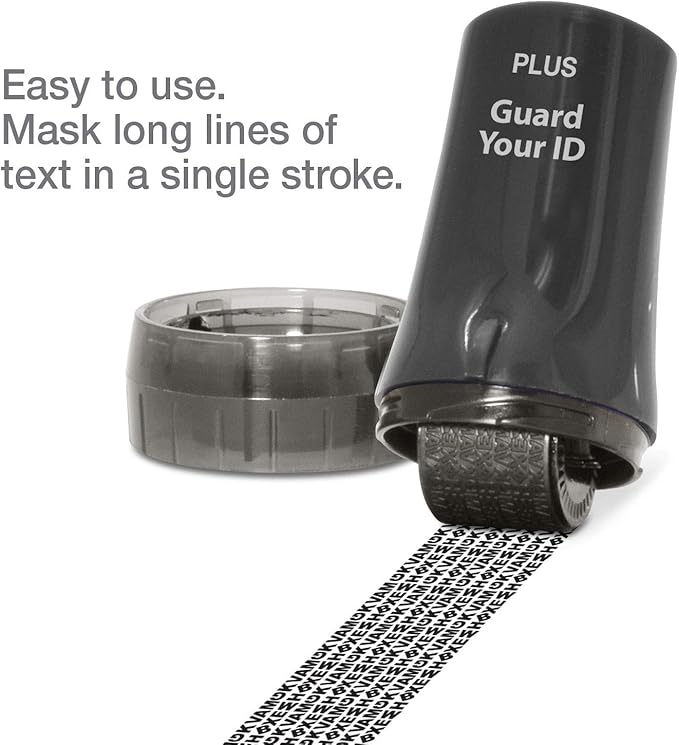 Guard Your ID Advanced Security Roller 2.0 for Identity Theft Prevention Stamping Black