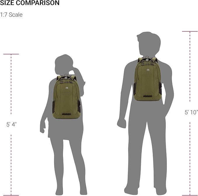 SwissGear Cecil 5505 Laptop Backpack, Olive, 18-Inch