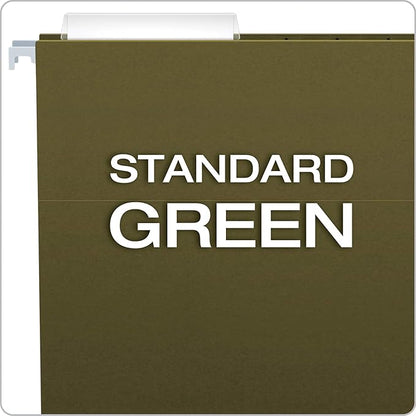 Pendaflex File Folders, Letter Size, 8-1/2" x 11", Classic Manila & Recycled Hanging Folders, Legal Size, Standard Green, 1/3 Cut, 25/BX (81621)