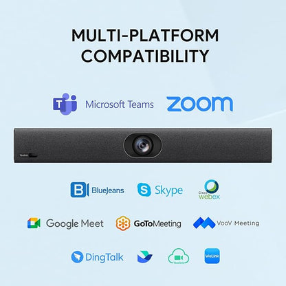 Yealink UVC40 E2 USB Conference Room Camera System 4K Video Conference Camera 120° Wide-Angle Lens 8 Microphone 5W High-Fidelity Speaker Auto Framing Speaker Tracking Compatible with Microsoft, Zoom