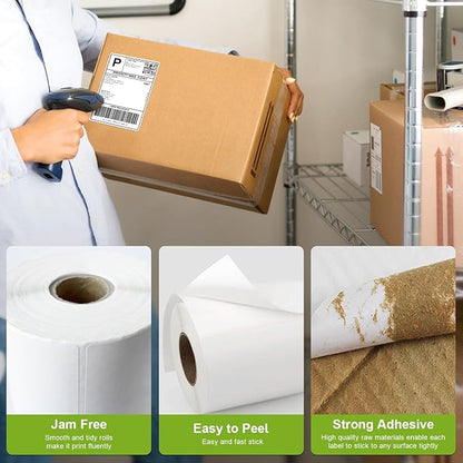 2" x 1" Direct Thermal Labels, Thermal Printer Labels for Barcodes Postage Address Compatible with Rollo, Zebra, Munbyn, Nelko Thermal Labels Printers (12 Rolls, 1300 Labels/Roll)